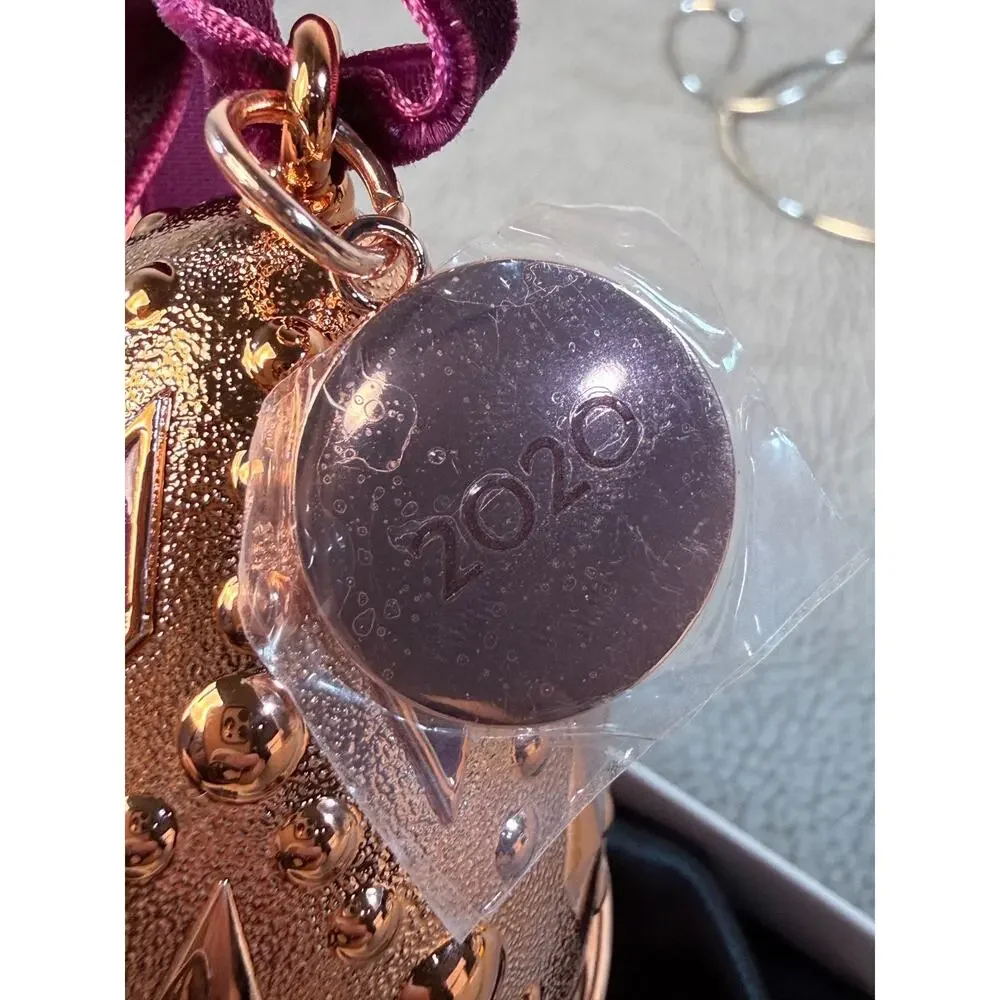 Pandora 2020 Christmas Gift Ornament Charm Holder Rose Gold Bauble